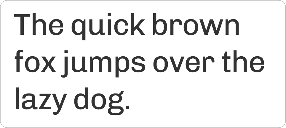 A block of text in Chivo font.
