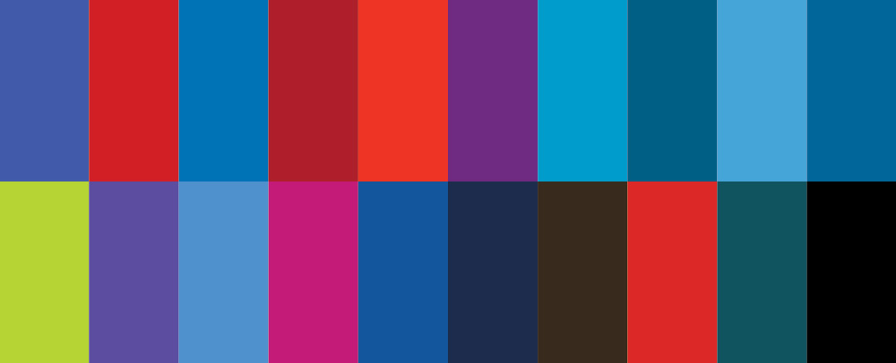 Primary law firm branding colors of the top 20 law firms (by revenue)