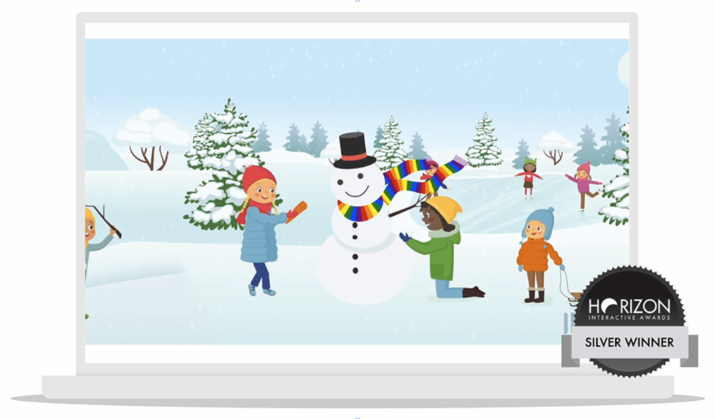 An animated law firm holiday card for Best & Krieger.