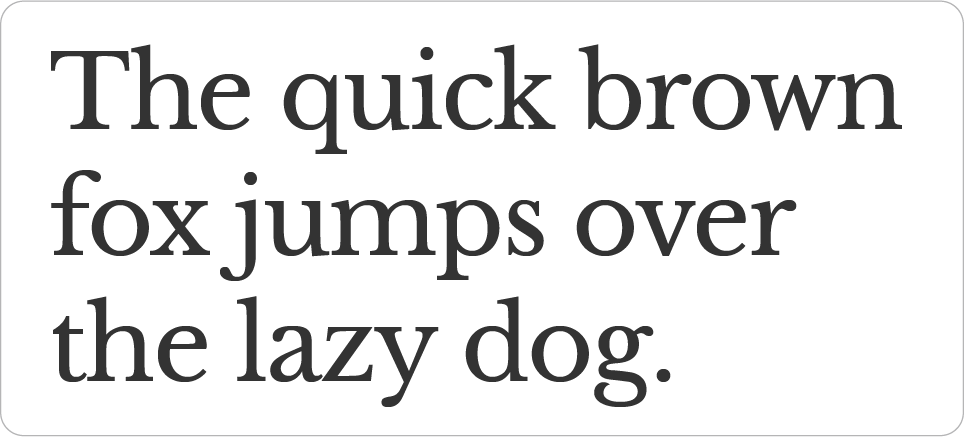 A block of text in Libre Baskerville font.